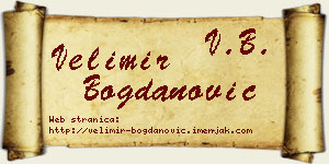Velimir Bogdanović vizit kartica